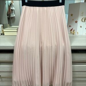 DKNY Blush Pleated Midi Skirt